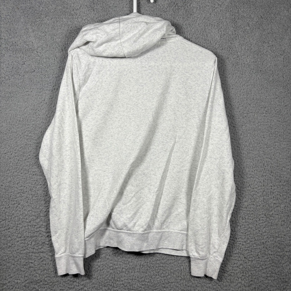 Nike Hoodie Womens L Grey Gold Glitter Logo Pullover‎ Sportswear Fleece Pocket - Picture 5 of 8